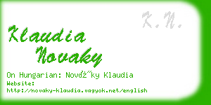 klaudia novaky business card